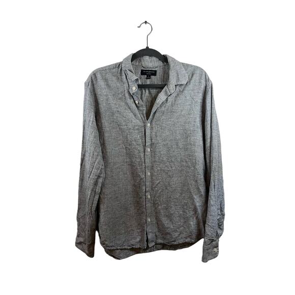 Banana Republic Men's Grey Button Down Top Size Large - Picture 1 of 4